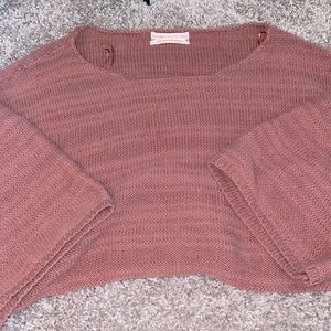 Urban outfitters short sleeve cropped knit sweater